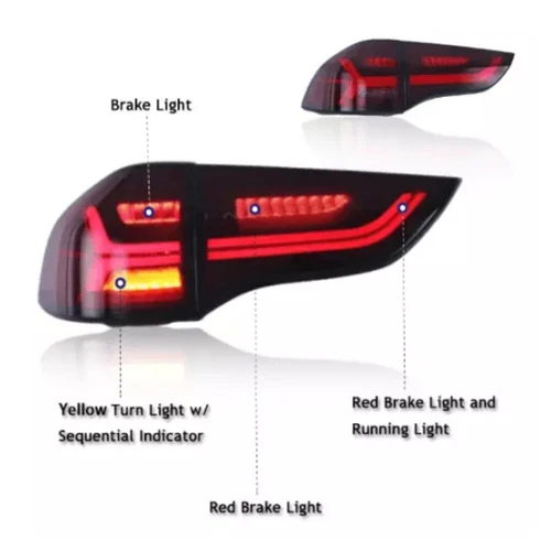 For 2011-2018 Mitsubishi Pajero Montero Sport LED Rear Tail Light Lamp Red Lens - Bild 2 von 7