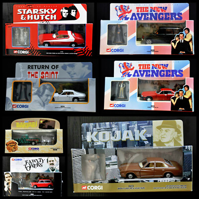 Corgi TV 7 Autos & Figuren (OVP) Daktari Kojak Avengers Saint Starsky