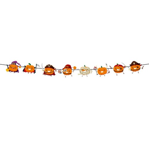Halloween Paper Pull Banner Horror Bat Pumpkin Witch Skull Flag Home Party Decor - Picture 18 of 22