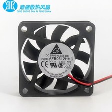 Delta AFB0612HHC DC12V 0.3A 6CM 2-Wire Dual Ball Cooling Fan