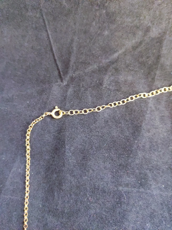 Collar My Name "Aceson" Amarillo GP Plata Esterlina Cadena Collar 16" (13081) Foto 3 de 4