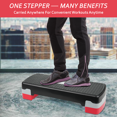 31" Adjustable Aerobic Step Platform - 4" To 8" Height For Home Workouts