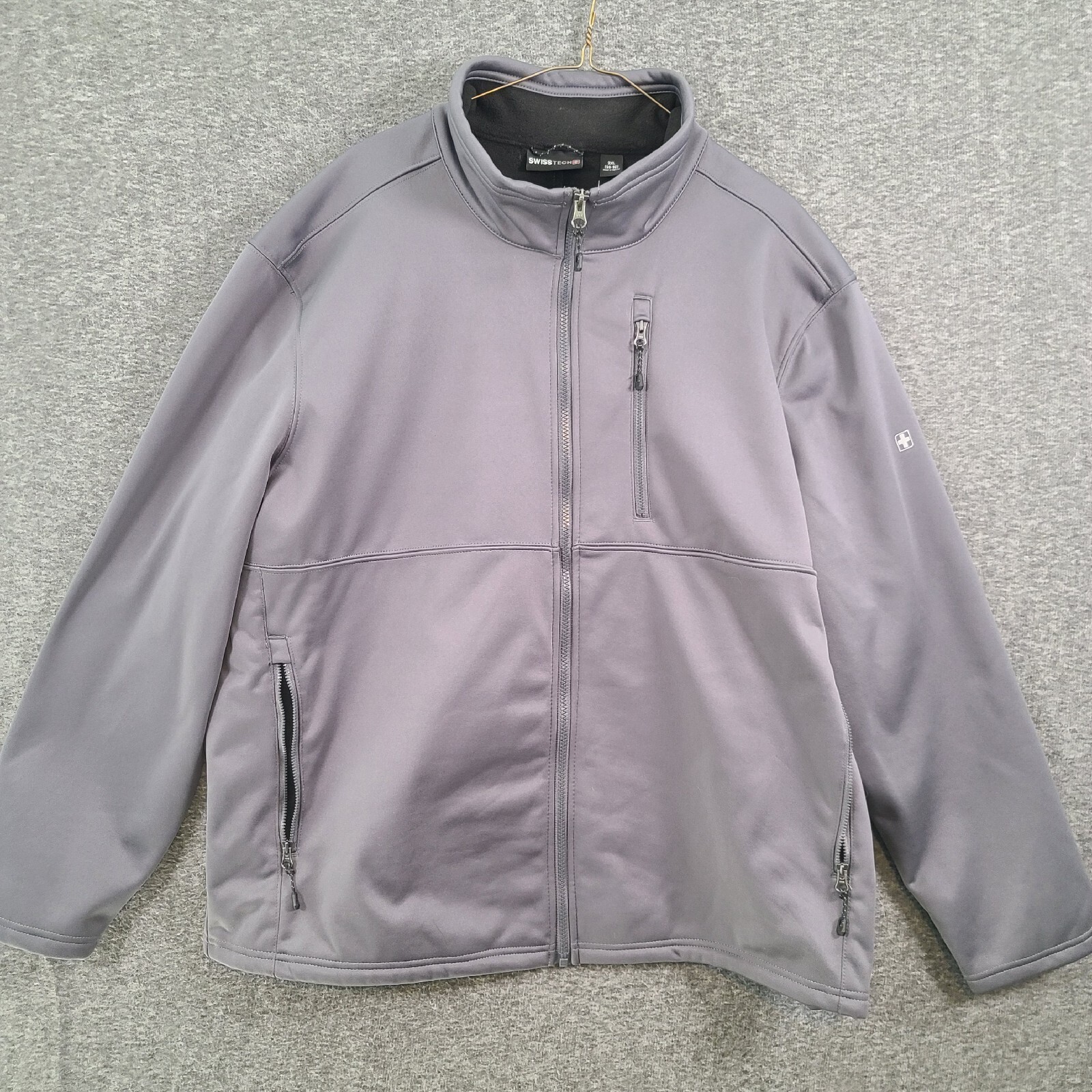 Swiss Tech Performance Gear Mens Soft Shell Full Zip Jacket 2XL Grey ...