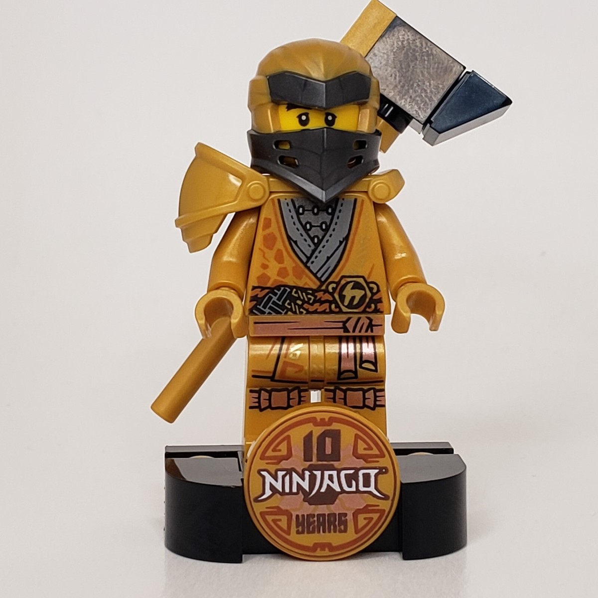 LEGO Minifigure Ninjago Golden COLE 10th Anniversary X-1 Ninja