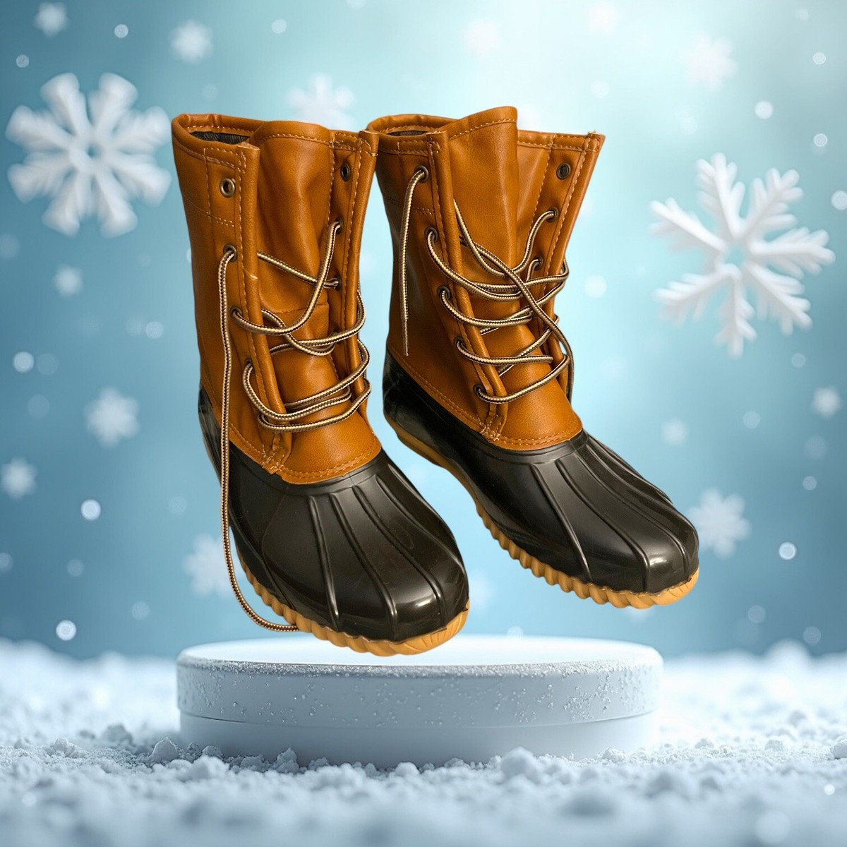 Sporto The Original Duck Boot Arianna Women 7.5M Brown Waterproof
