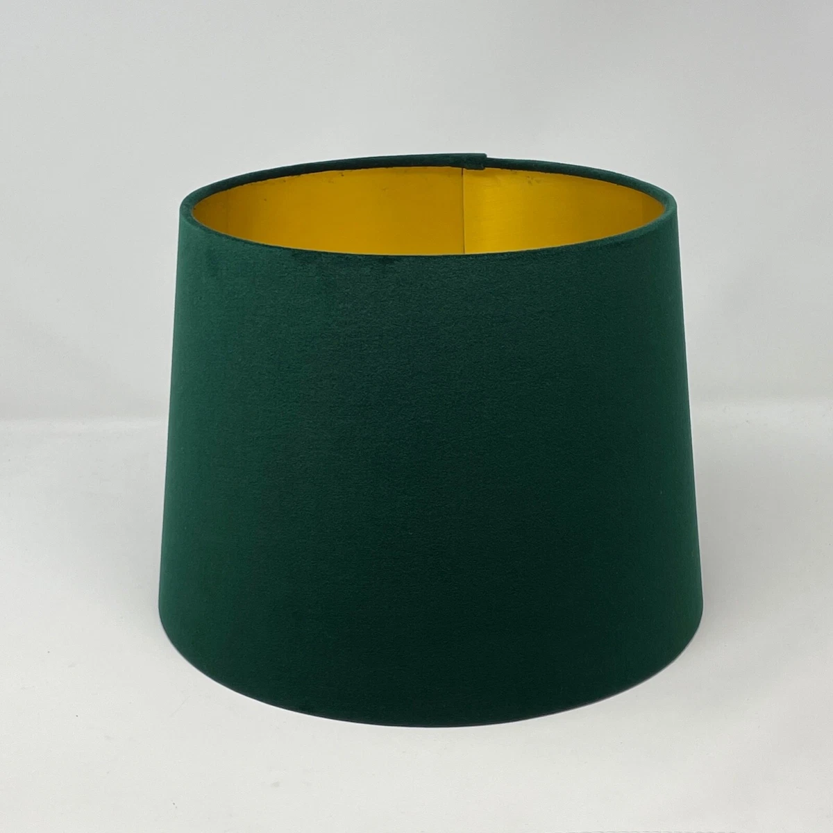 Lampshade Forest Green Velvet Brushed Gold Tapered Empire Light Shade