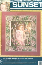 An Angel's Touch NO COUNT Cross Stitch Kit Sunset 13930 Printed design Opened