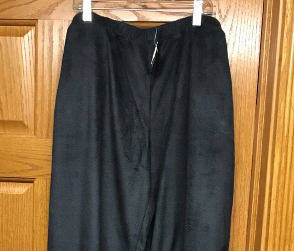 NWT Ellen Tracy Heather Blue Fleece Lounge Pants Large L - Изображение 2 из 3