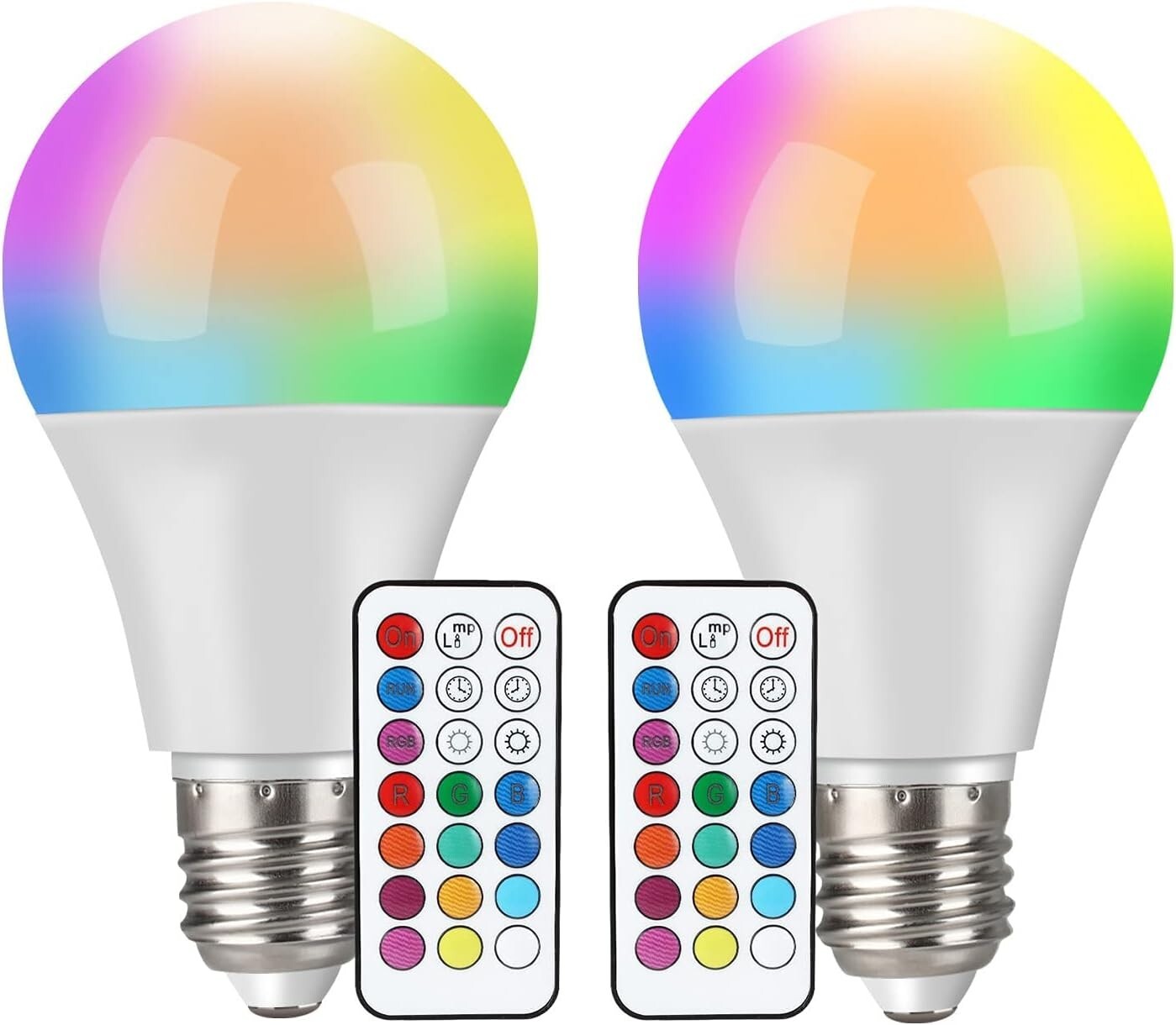2 Ampoules LED Couleur en verre opale culot B22 pour lustre élégant
