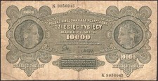 10000 MAREK 1922 POLSKICH - Poland - Pick:32 - Serials: K 9056045 -  G  - #A13