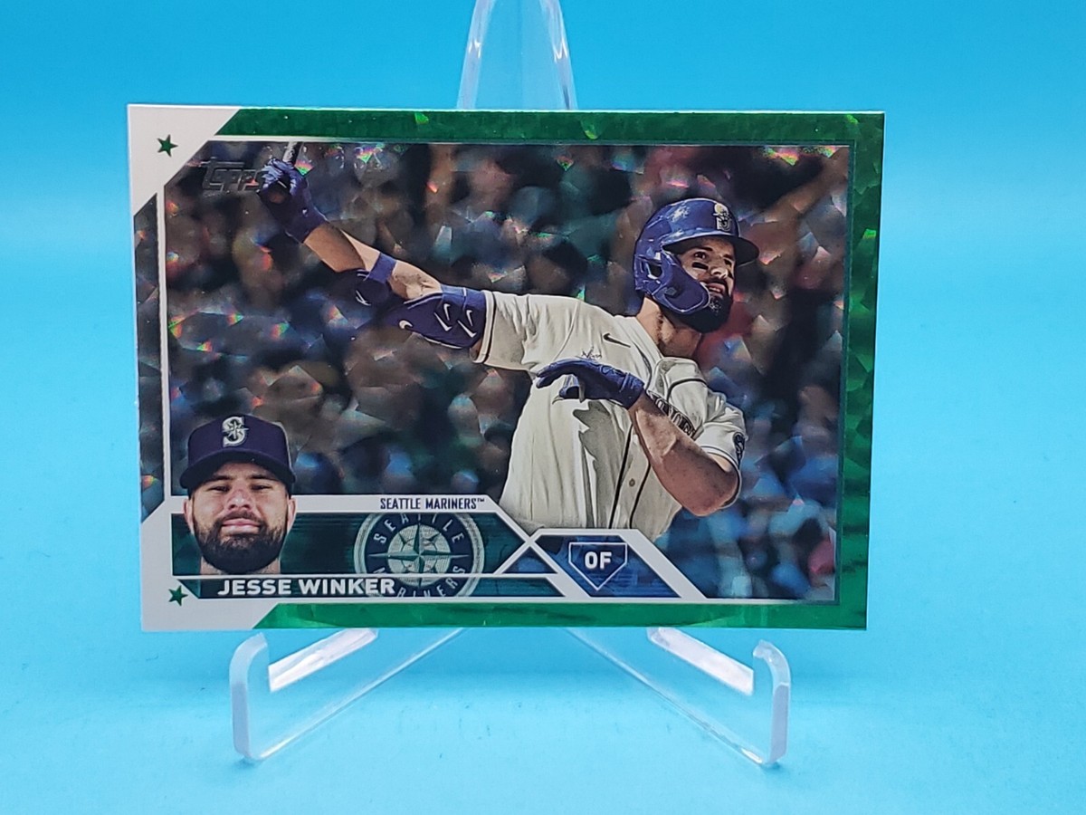 Jesse Winker 2023 Topps Series 1 #306 Green Foil Parallel 121/499
