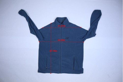 North End Men Blue Long Sleeve Intel Branded Drawstring Full Zip Fleece Jacket L - Picture 4 of 11
