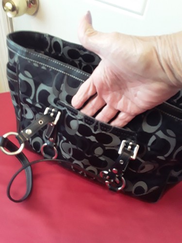 CARTERA DELANTERA GALERÍA NEGRA/gris firma coach #f0849-f13053 p841 - Imagen 5 de 10