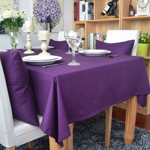 Plain Cotton Table Cloth Dining Kitchen Tablecloth Wedding Party Desk Cover Home - Picture 28 of 36