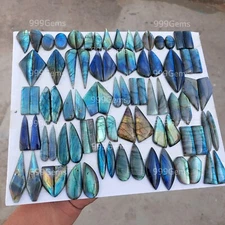 10 Pairs Mix Shapes Labradorite Cabochon Loose Stone Matched Earring Pair Lot