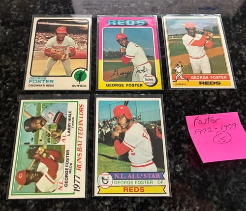 DAVE FOSTER CARD LOT (1973-1979 TOPPS)..............5 DIFFERENT