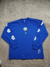 Alicia Keys Paper Flowers Tour Shirt Mens XL Blue Rose Graphic Long Sleeve