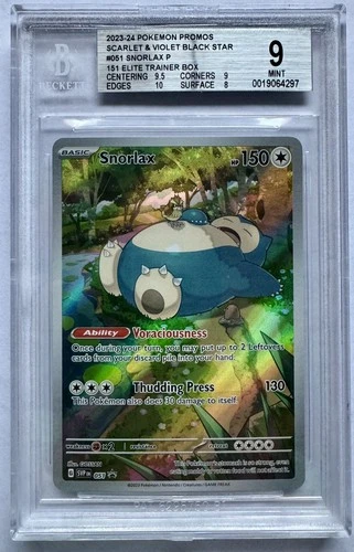2023-25 Pokemon SV Black Star Promos SVP EN Snorlax #051 BGS 9 MINT