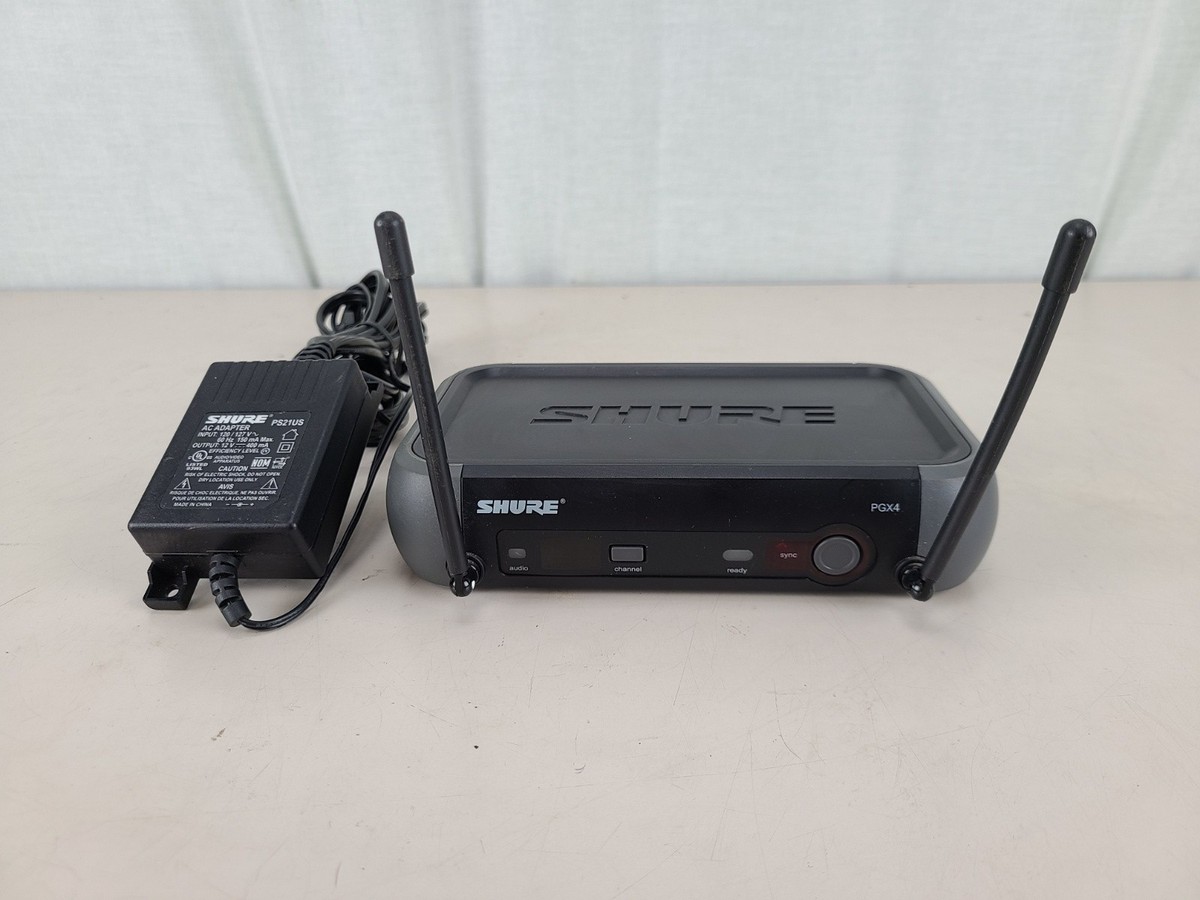 SHURE PGX4 Wireless Microphone Receiver & AC Adaptor | eBay