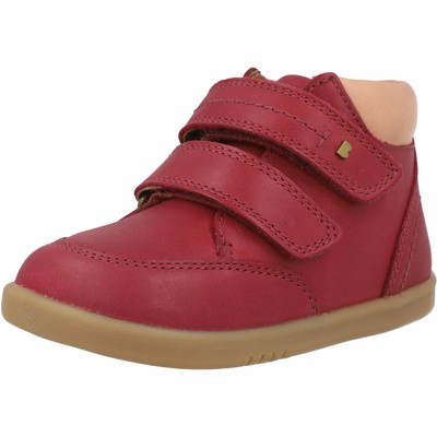 Bobux i-Walk Timber Cranberry Boots Leather High Top Kids Shoe Adjustable Strap