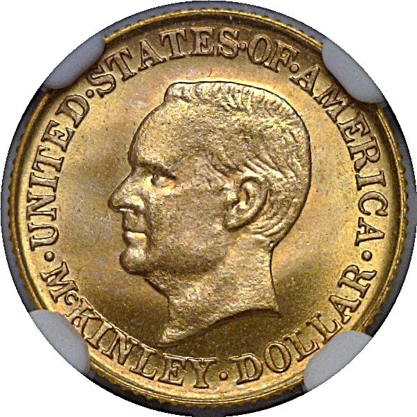 1916 $1 McKinley Gold Commemorative NGC MS-66 - Image 2 of 3