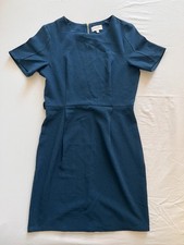Teal Apricot Short Sleeve Mini Dress with Zip Up Back - Missing Belt