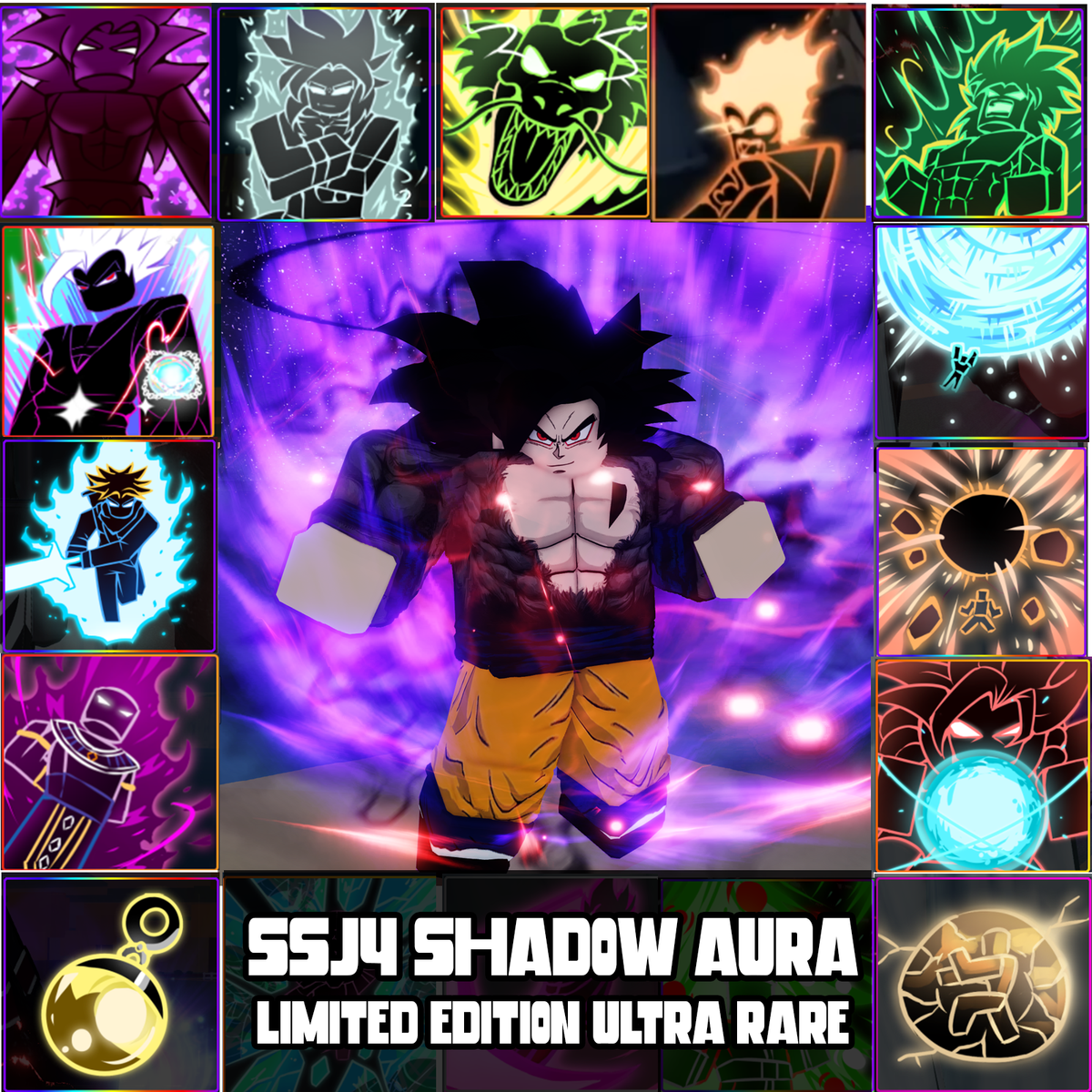 RARE SHADOW SSJ4 AURA 💎ROBLOX 🐲 DRAGON SOUL 🐲 ZENKAI SOULS