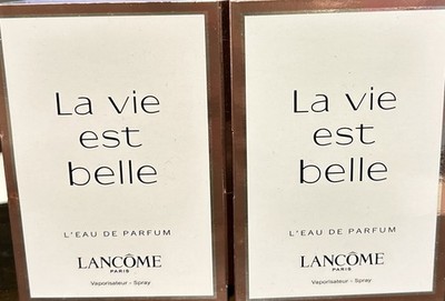 Lot Of 2 Lancome La Vie Est Belle L eau de Parfum Sample Size 1.2 ml/0.04 oz New