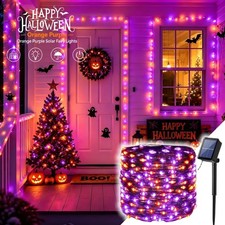 39ft Solar Orange Purple Halloween Led Fairy Lights Outdoor Spooky Decorations 39ft Solar Orange Purple Halloween Led Fairy Lights Outdoor Spooky Decorations