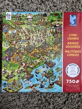 THE CAMPSITE - 750 PIECE PUZLE - CEACO - SIZE 18" X 24" POSTER INCLUDED