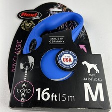 Flexi New Classic Retractable Dog Leash Medium Dogs up to 44 lbs.   16 f Blue