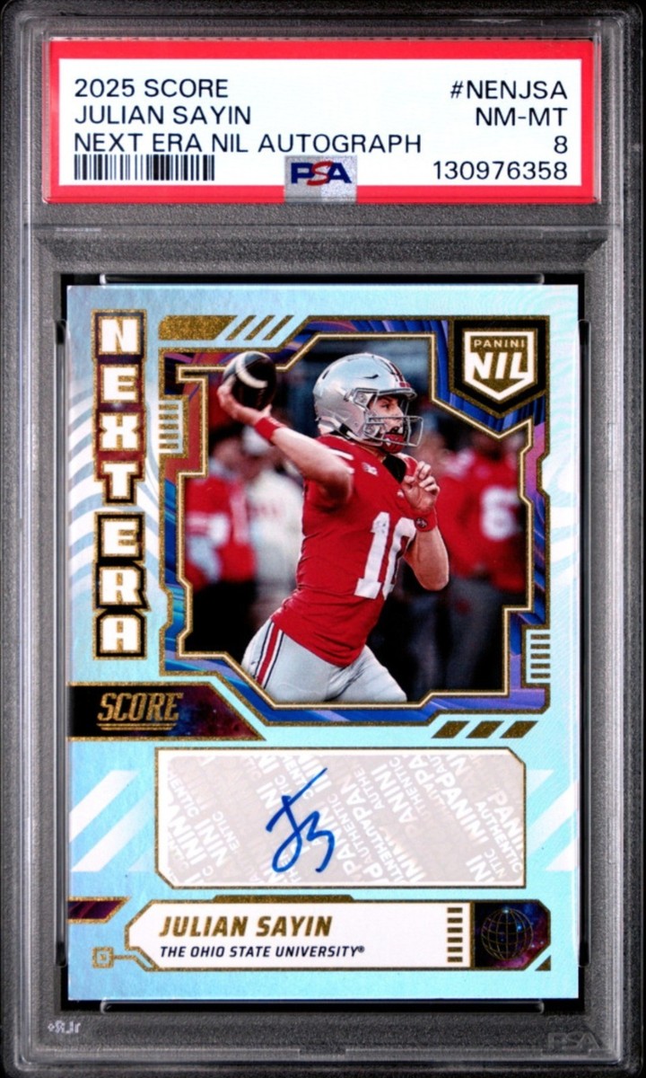 2025 Score - Next Era Nil Auto Julian Sayin #NEN-JSA (AU, RC) for