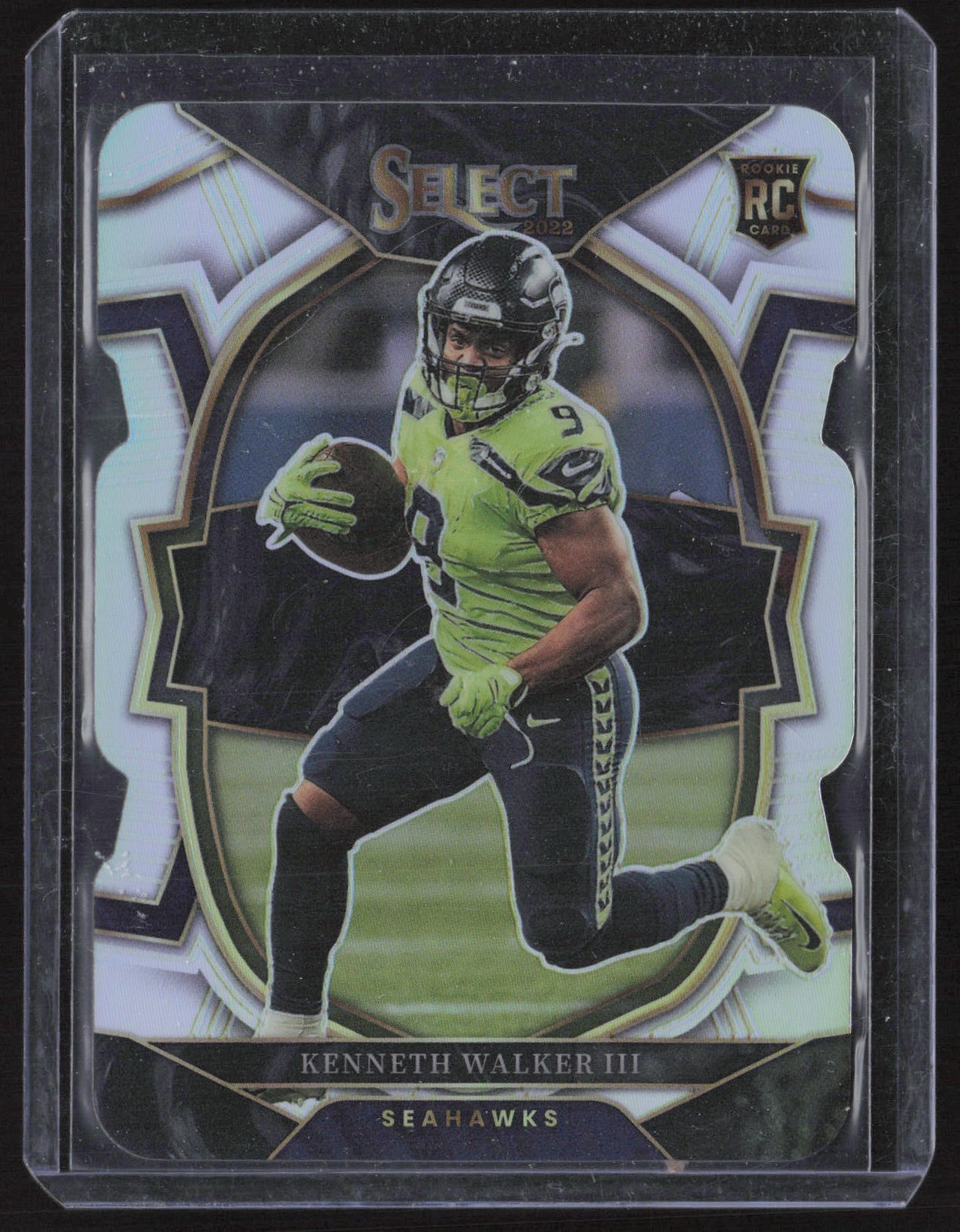 Kenneth Walker III 2022 Panini Select Silver Prizm Die Cut #2 RC