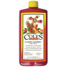 Cole's Flaming Squirrel Seed Sauce FS16 Bird Seed, Cajun Flavor, 16 oz Bottle