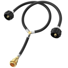 CALPOSE Y Type Splitter Propane Tank Converter Adapter Hose, dual propane tan...