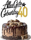 Torten Deko 40 Geburtstag ? Glitzernder Cake Topper für Frauen & Männer (40)