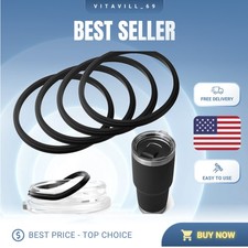 4-Pack Yeti Gasket Replacement for 30 Oz Tumbler Lid - Leak-Proof Silicone Seals