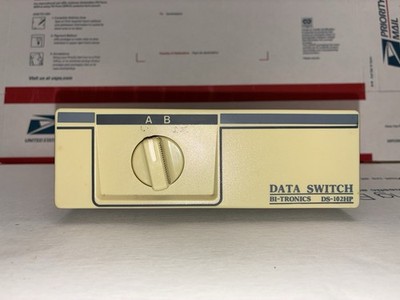 BI-TRONICS DATA SWITCH DS-102HP with one (1) 6FT PARALLEL CABLE **UNTESTED**