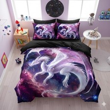 CCoutueChen Pink Dragon Queen Comforter Set Castle Fairy Tale Bedding Girls