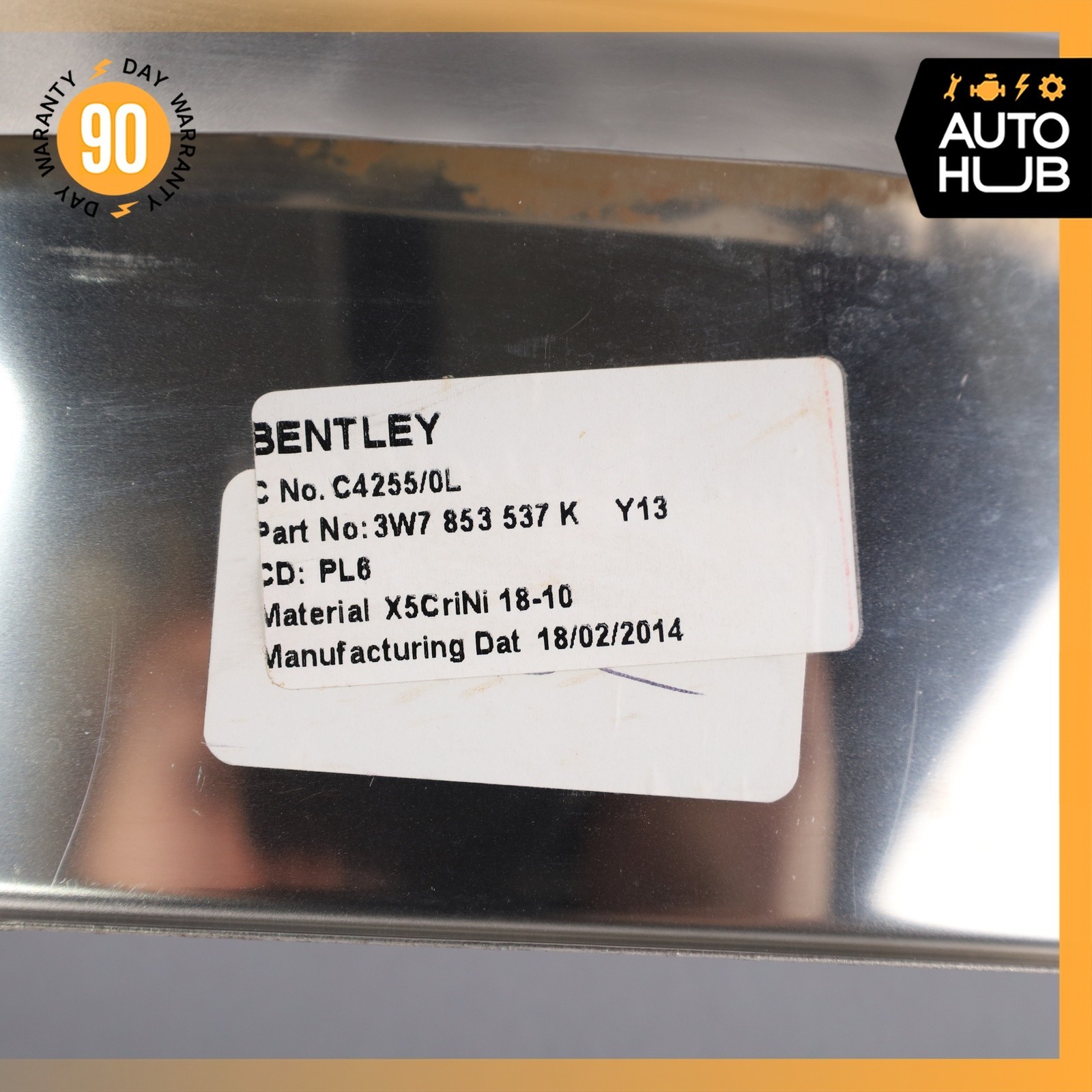 12-18 Bentley Continental GTC Right & Left Side Outer Door Step Sill Set OEM