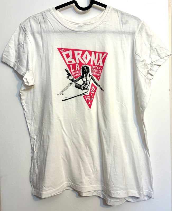The Bronx 2000s Punk Barberella Intergalactic Women's Fit White T-Shirt XL