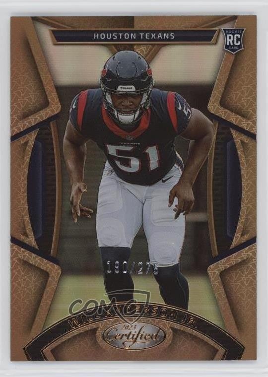 2023 Certified Rookies Mirror Bronze 190/275 Will Anderson Jr #148 0nr3
