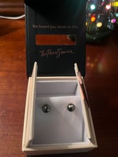 The Pearl Source Tahitian Black Pearl Stud Earrings - Excellent