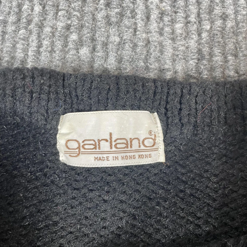 Lindo suéter guirnalda vintage para mujer pequeño oso de peluche rojo lazo tejido años 80 Foto 2 de 4