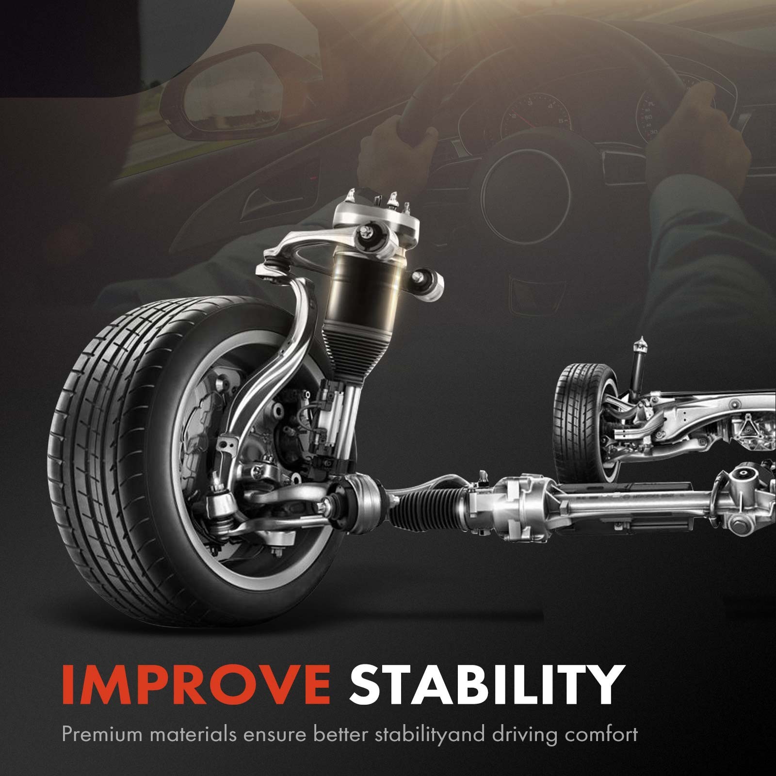 Rear Passenger Suspension Air Strut w/ Electric Control for Rolls-Royce Phantom