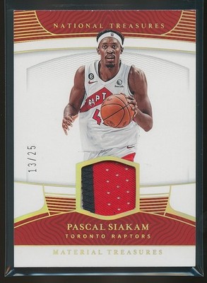 Pascal Siakam 2022 Panini National Treasures Material Prime Patch Jersey /25