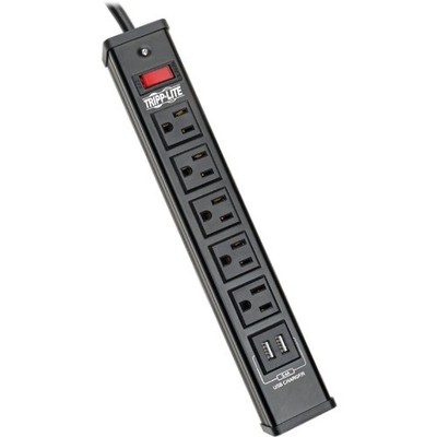 Eaton Tripp Lite Series 5-Outlet Surge Protector with 2 USB Ports (3.4A Shared)