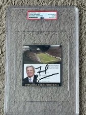Frank Beamer signed Business Card auto autograph PSA/DNA Virgina Tech Hokies
