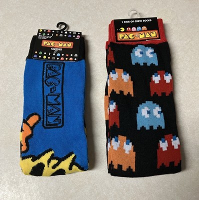 ATARI RETRO PAC-MAN NOVELTY SOCKS - 2 Different Pairs - Men s Sock Size 10-13