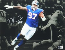Dexter Lawrence II Signed 11x14 Photo NY Giants Sexy Dexy Beckett Witness COA